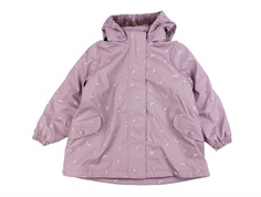 Wheat soft lilac flowers thermal rain jacket Rika  